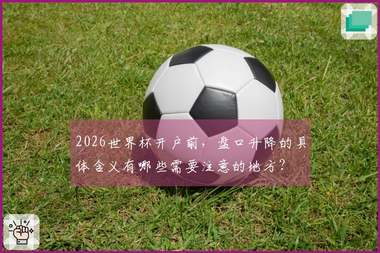 2026世界杯开户前，盘口升降的具体含义有哪些需要注意的地方？